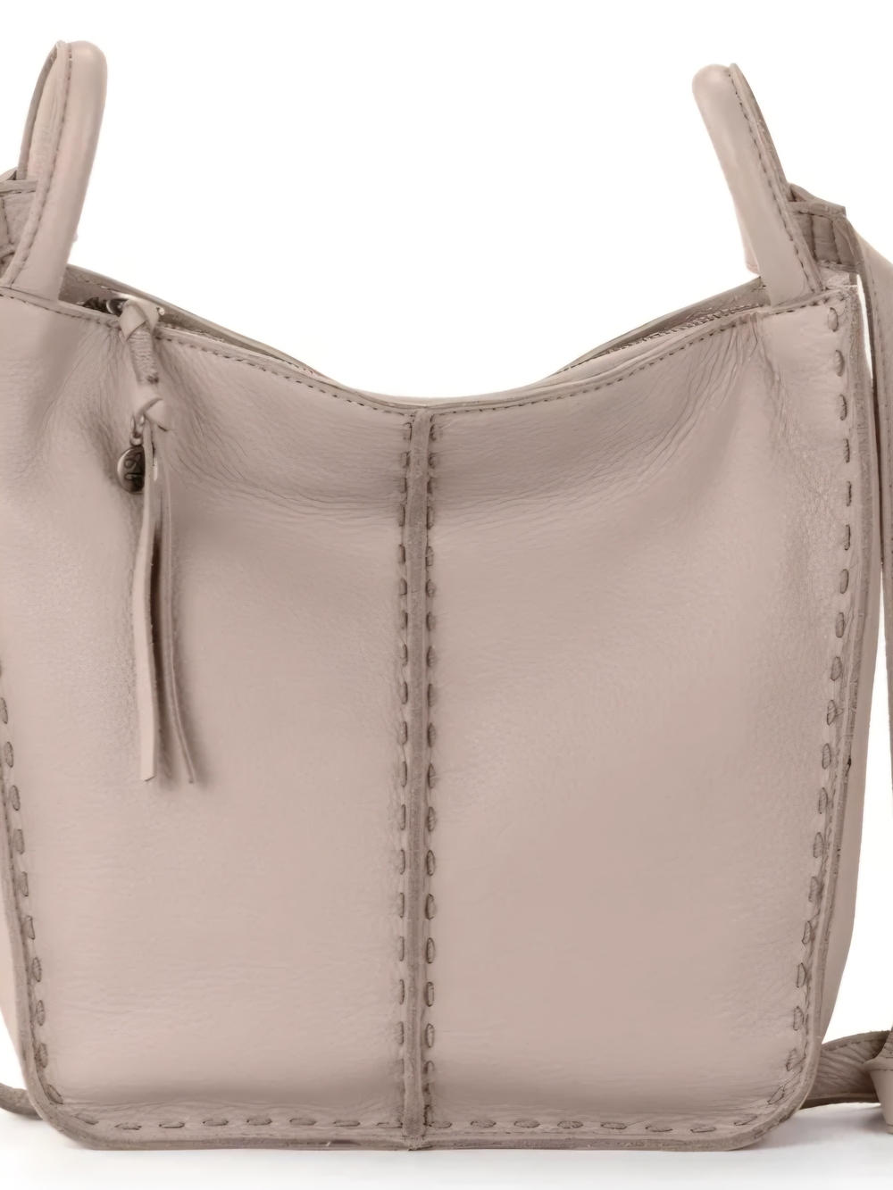 The Sak Los Feliz Leather Slouchy Crossbody Bag - Stone/Beige Boho - Size M